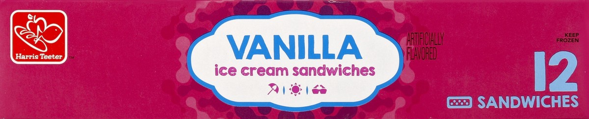 slide 4 of 4, Harris Teeter Vanilla Ice Cream Sandwiches, 42 oz