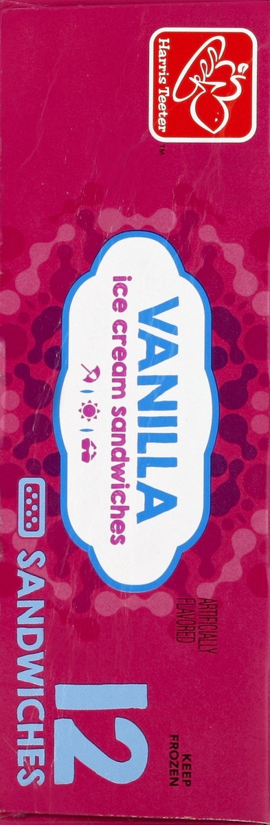 slide 3 of 4, Harris Teeter Vanilla Ice Cream Sandwiches, 42 oz