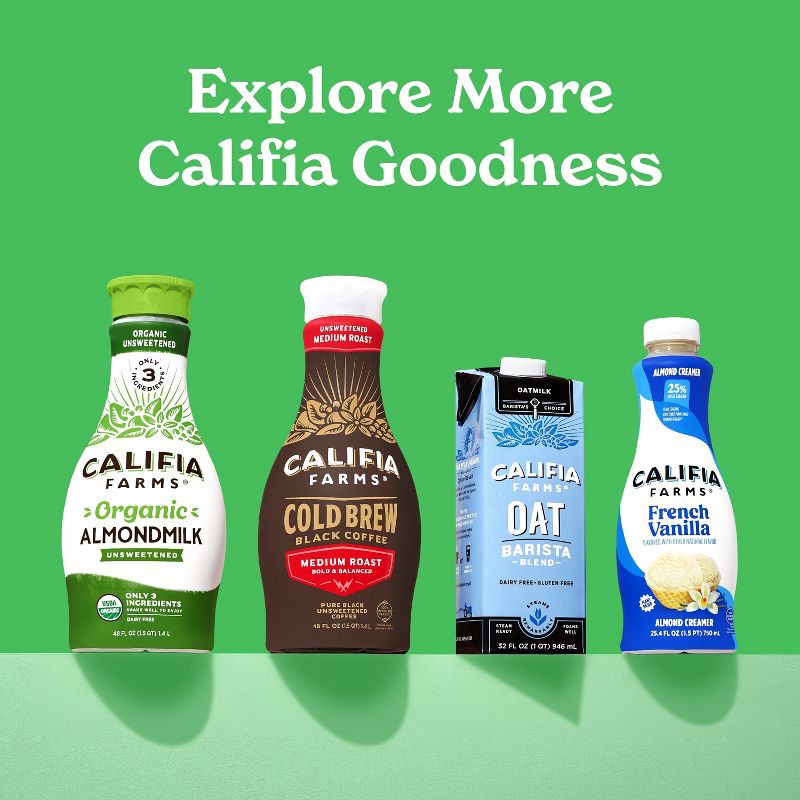 slide 7 of 9, Califia Farms Unsweetened Almond Milk - 48 fl oz, 48 fl oz