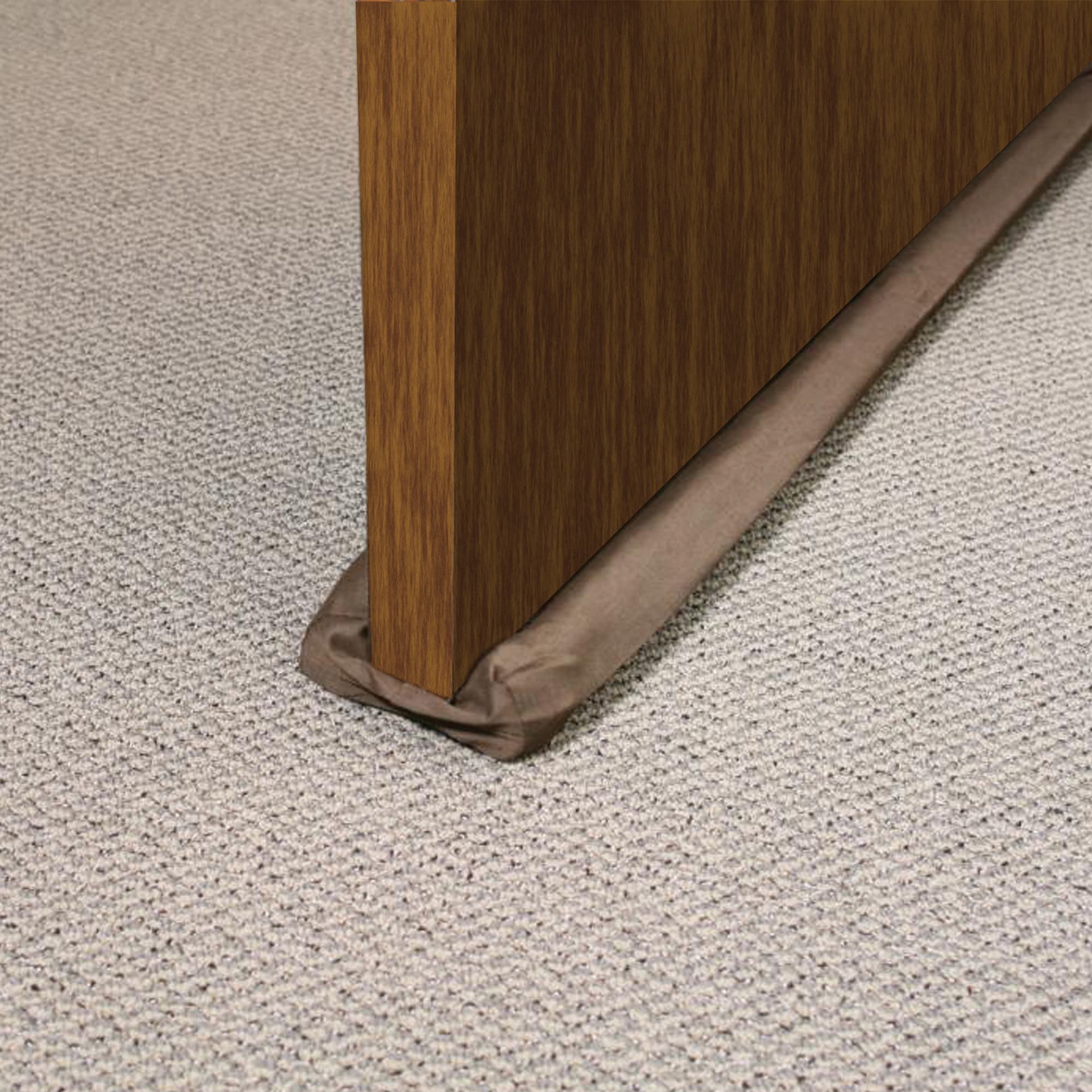 slide 3 of 6, M-D 3-ft x 3-11/32-in x 1-1/2-in Brown Foam/Cloth Door Weatherstrip, 1 ct