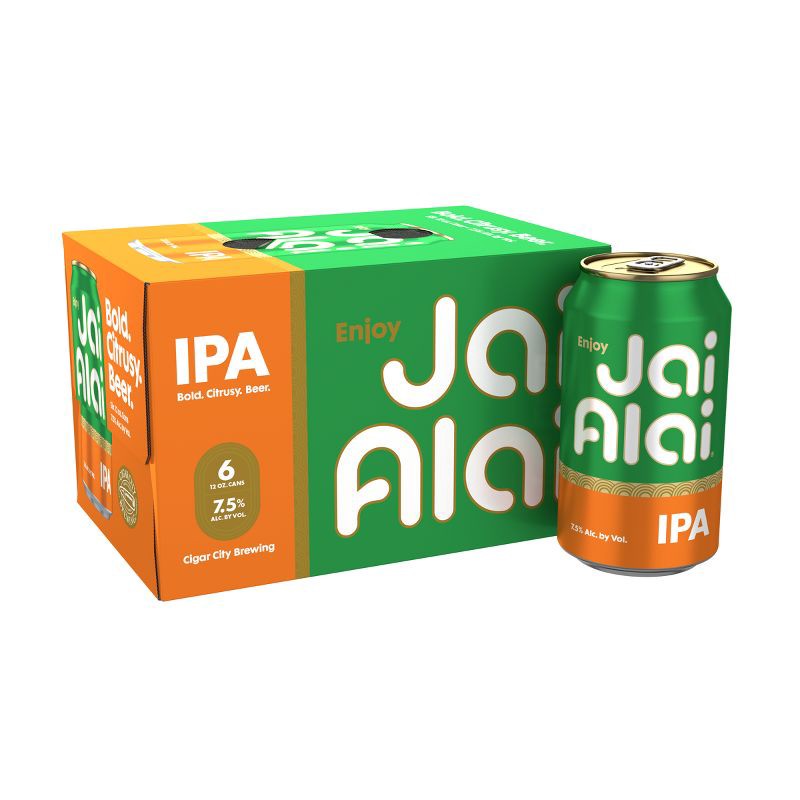 slide 1 of 6, Cigar City Brewing Cigar City Jai Alai IPA Beer - 6pk/12 fl oz Cans, 6 ct; 12 fl oz