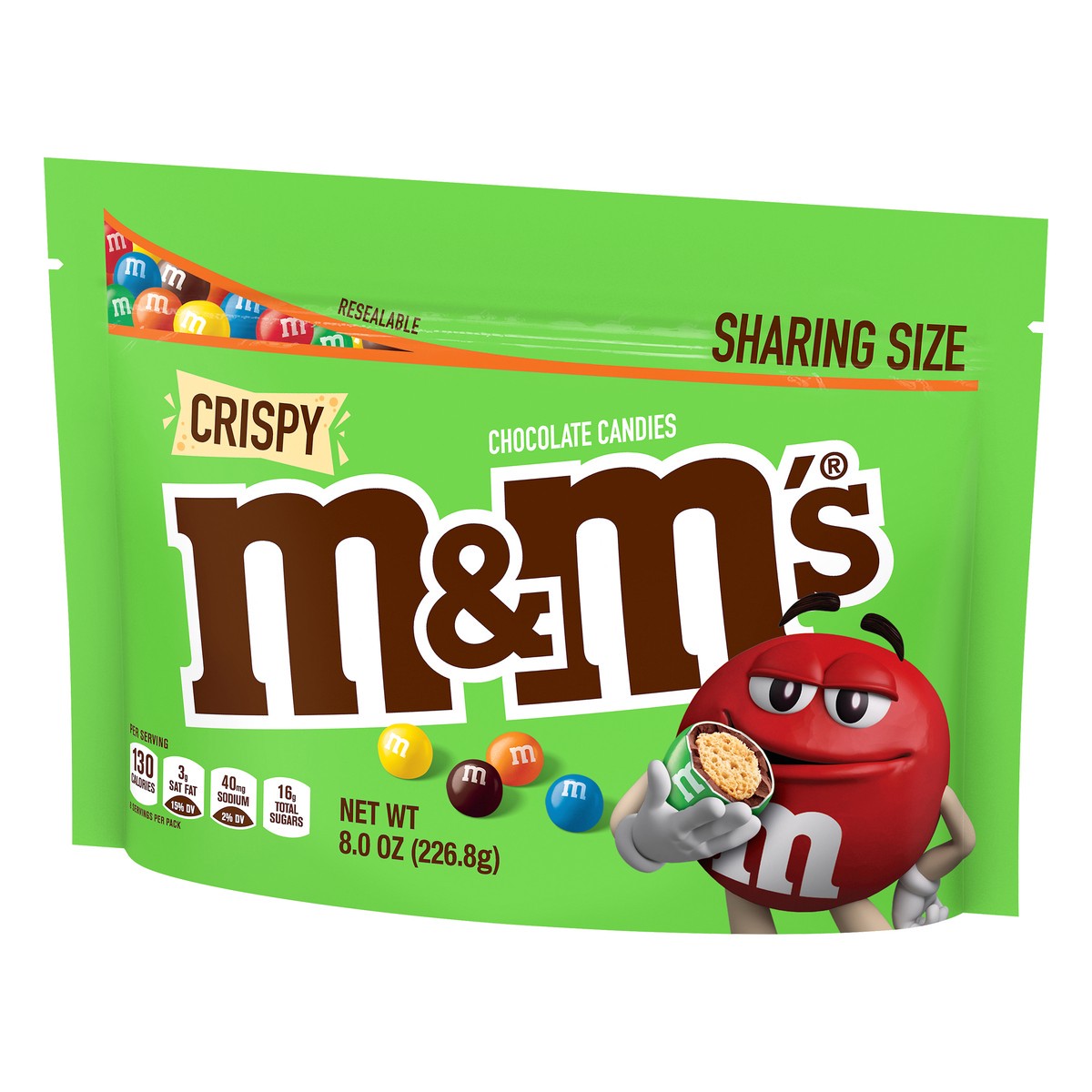 slide 3 of 7, M&M's Crispy Chocolate Candy, Sharing Size, 8 oz Bag, 8 oz