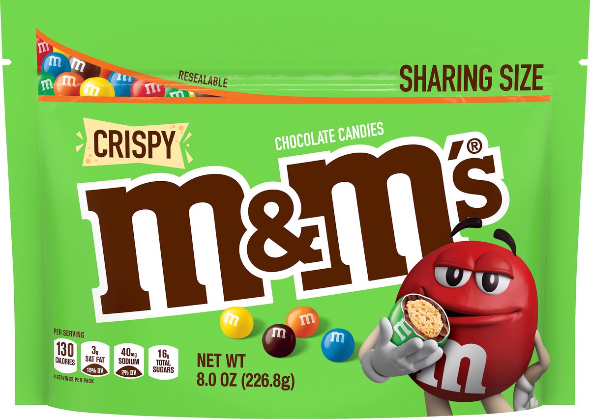 slide 6 of 7, M&M's Crispy Chocolate Candy, Sharing Size, 8 oz Bag, 8 oz