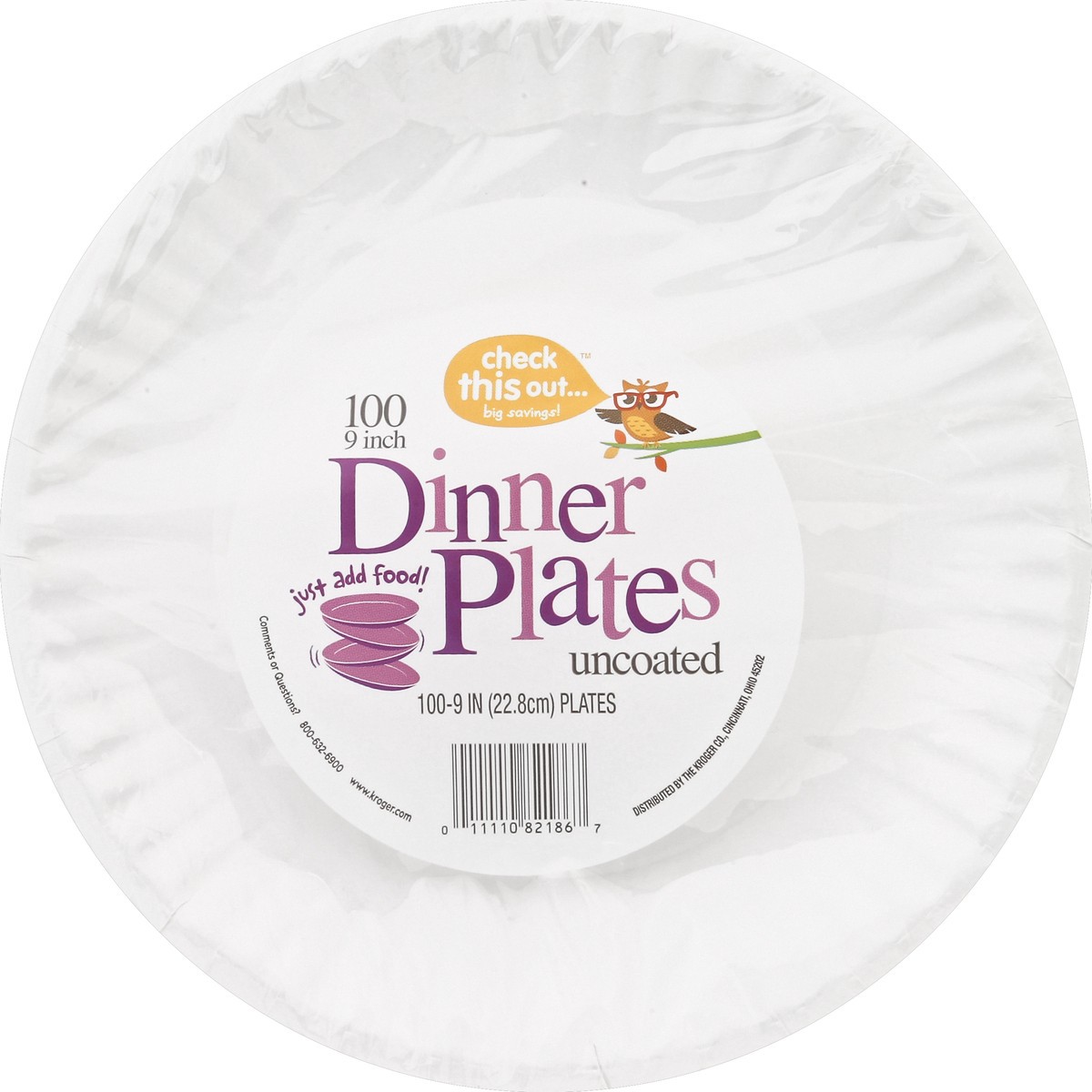 slide 3 of 3, Check this Out Dinner Plates 100 ea, 100 ct