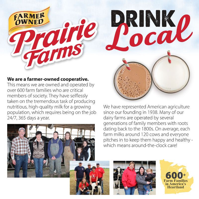 slide 3 of 9, Prairie Farms Vitamin D Chocolate Milk - 1.5gal, 1/2 gal