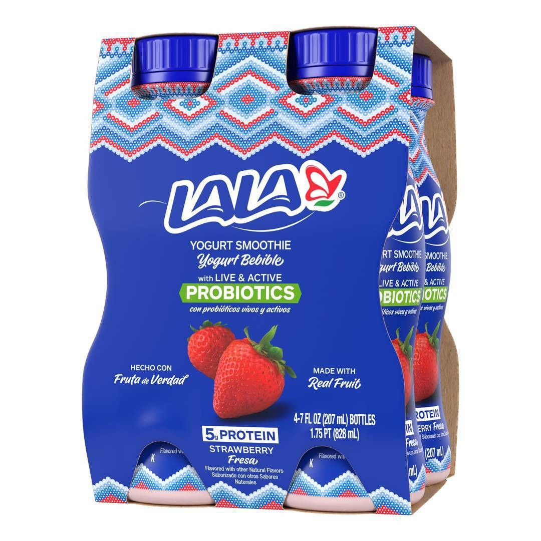 slide 1 of 4, LALA Wild Strawberry Probiotic Yogurt Drink - 4ct/7 fl oz, 4 ct, 7 fl oz