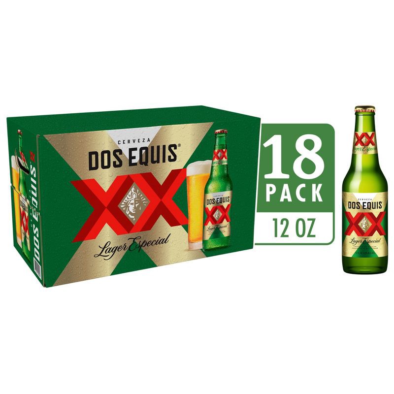 slide 1 of 7, Dos Equis Mexican Lager Beer - 18pk/12 fl oz Bottles, 18 ct; 12 fl oz