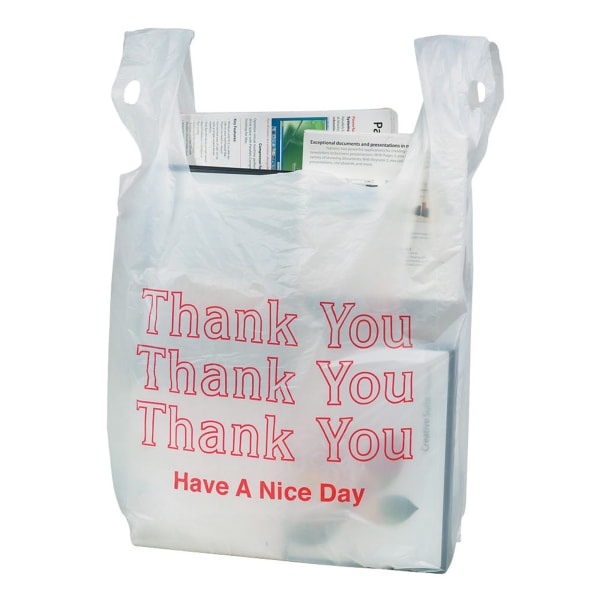 slide 1 of 1, Office Depot Brand ''Thank You'' Bags, Box Of 150, 150 ct