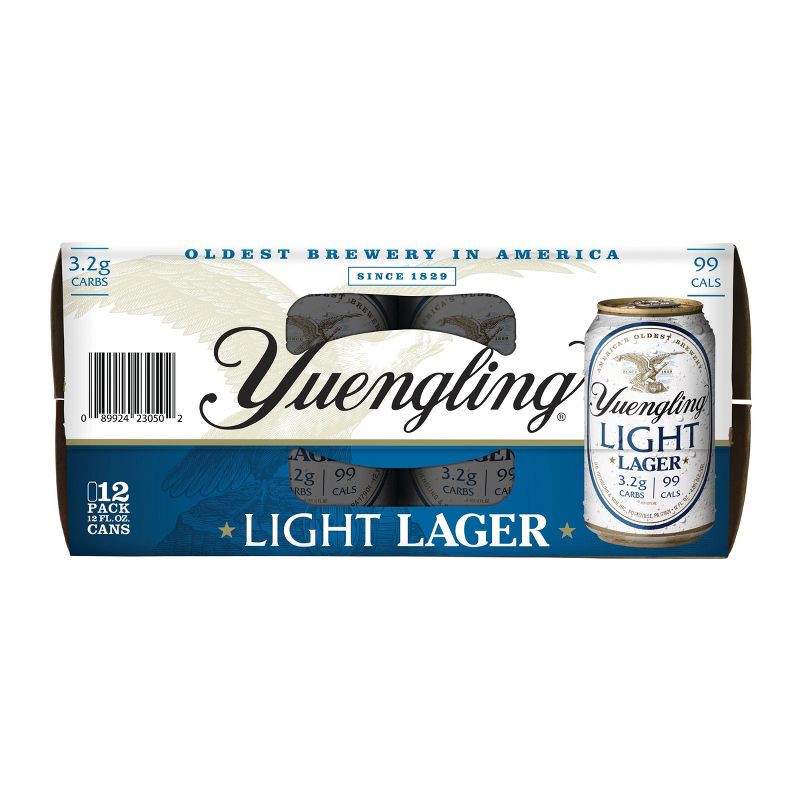 slide 4 of 5, Yuengling Light Lager Beer - 12pk/12 fl oz Cans, 12 ct; 12 fl oz