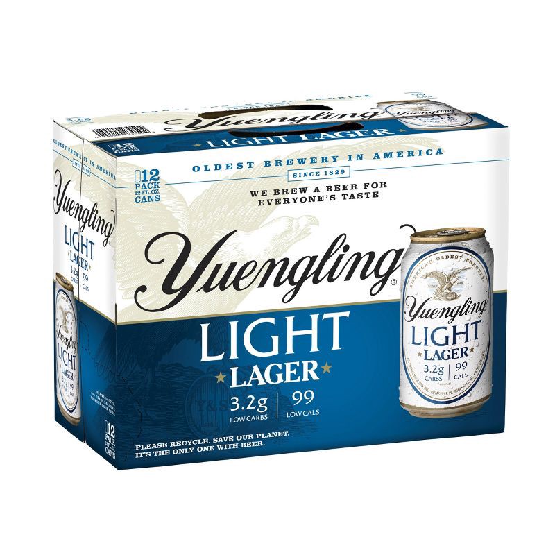 slide 1 of 5, Yuengling Light Lager Beer - 12pk/12 fl oz Cans, 12 ct; 12 fl oz