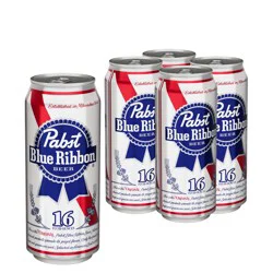 Pabst Blue Ribbon Beer - 4pk/16 fl oz Cans