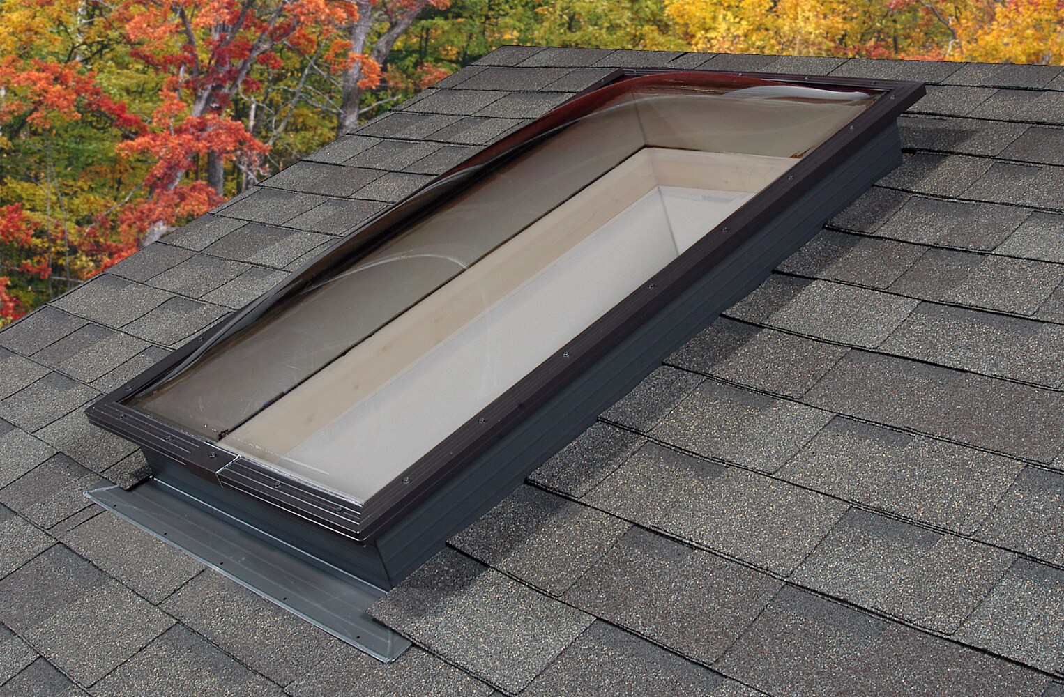 slide 3 of 6, Sun-Tek 22-1/2-in x 22-1/2-in Fixed Self-flashing Aluminum Skylight with Miami-Dade, 1 ct