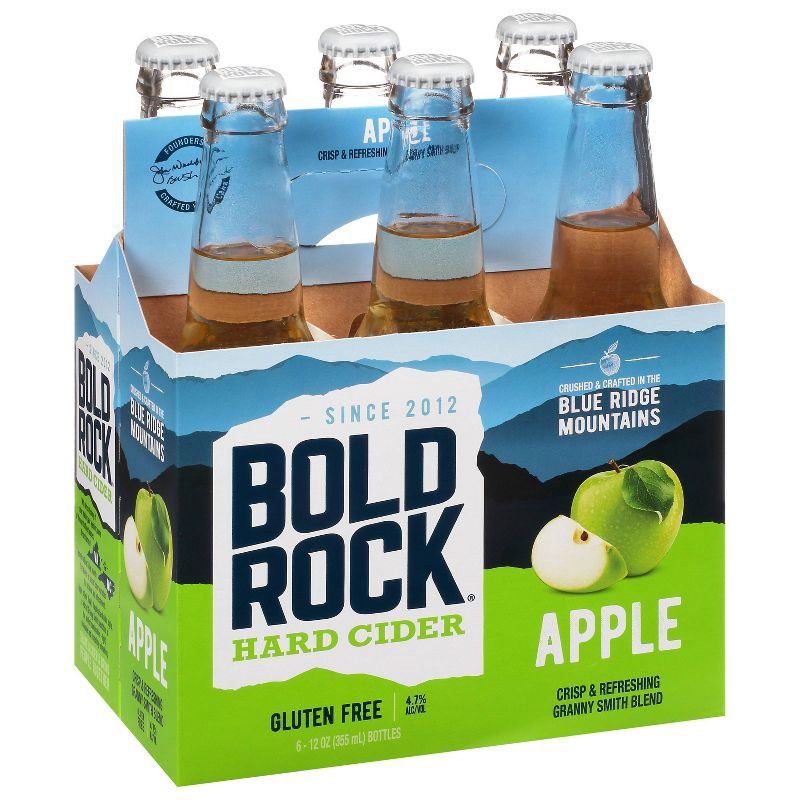 slide 2 of 5, Bold Rock Hard Apple Cider - 6pk/12 fl oz Bottles, 6 ct; 12 fl oz