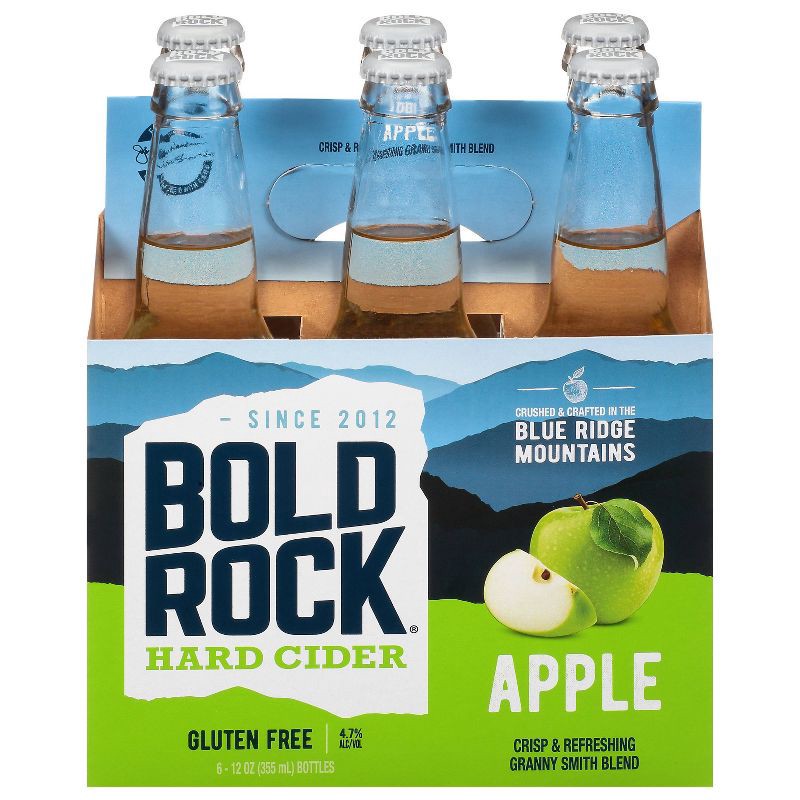 slide 5 of 5, Bold Rock Hard Apple Cider - 6pk/12 fl oz Bottles, 6 ct; 12 fl oz