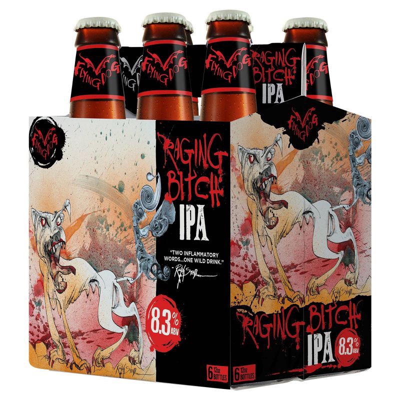 slide 2 of 3, Flying Dog Raging Bitch Belgian IPA Beer - 6pk/12 fl oz Bottles, 6 ct; 12 fl oz