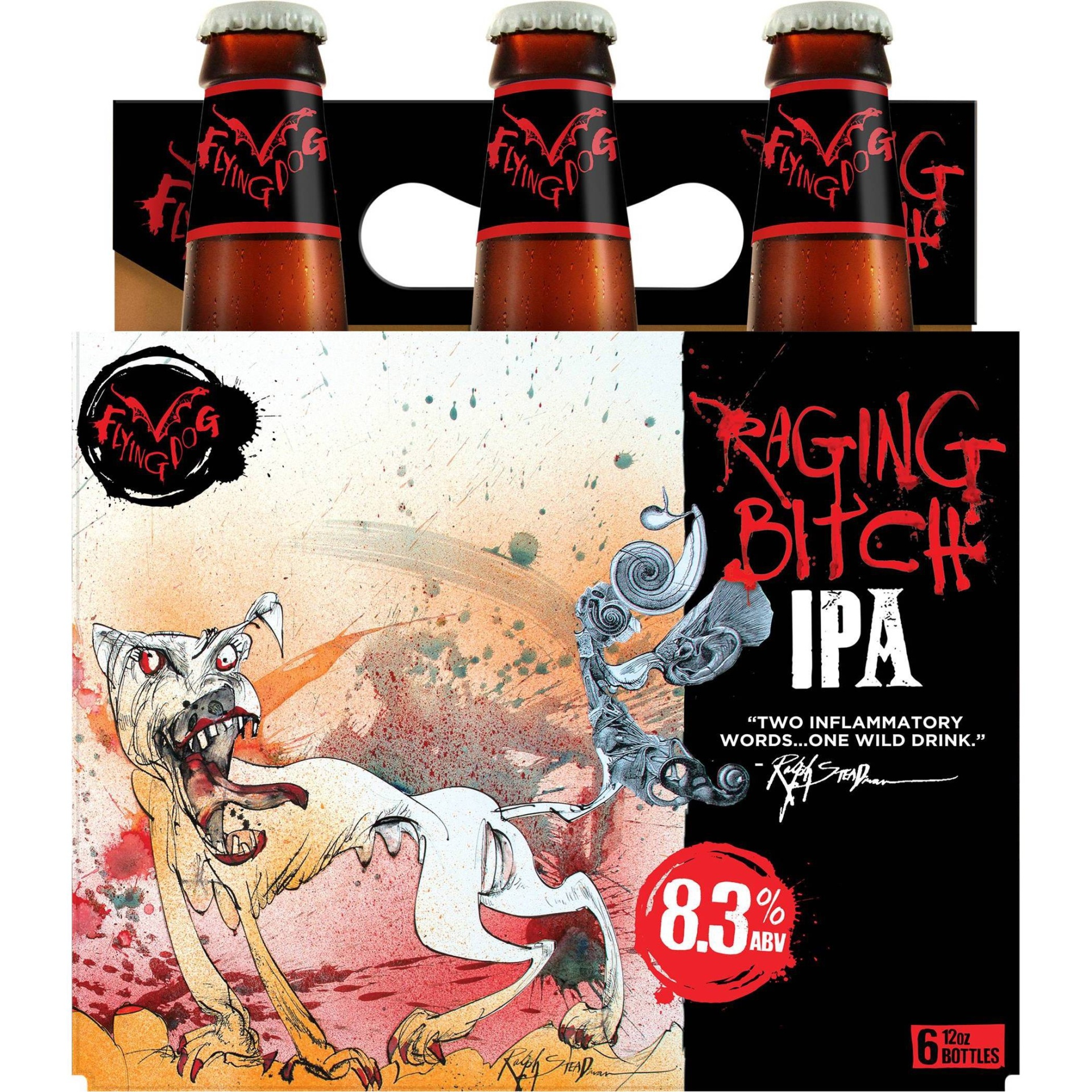 slide 1 of 2, Flying Dog Raging Bitch Belgian IPA Beer - 6pk/12 fl oz Bottles, 6 ct; 12 fl oz