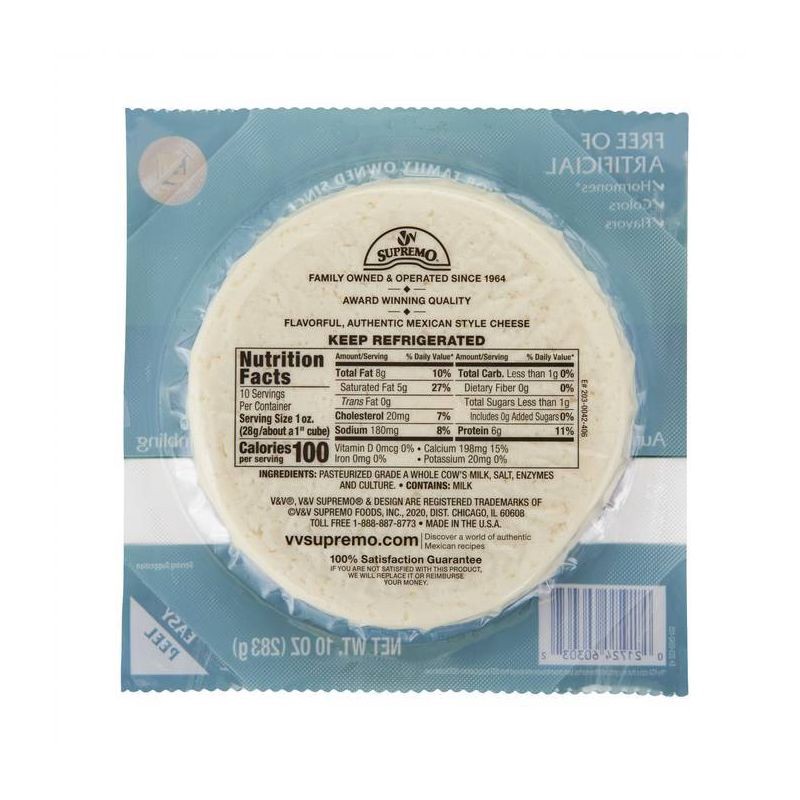 slide 3 of 5, V&V Supremo Queso Fresco Cheese - 10oz, 10 oz