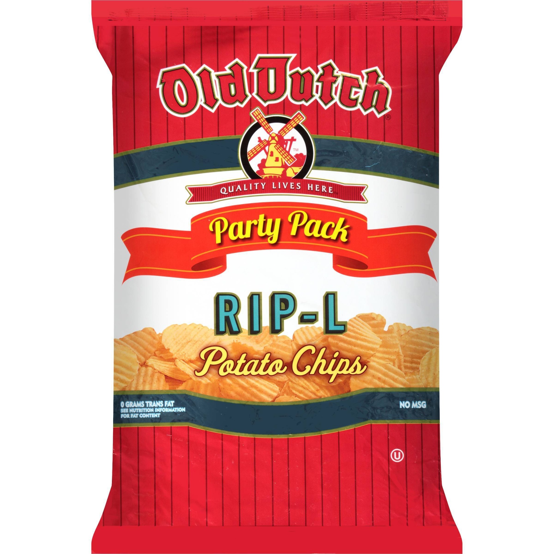 slide 1 of 4, Old Dutch Party Pack Rip-L Potato Chips, 16.0 oz