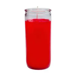 4.56oz Unscented Glass Jar Candle Red - Continental Candle: Machine-Poured, Sanctuary Series®, 40hr Burn Time