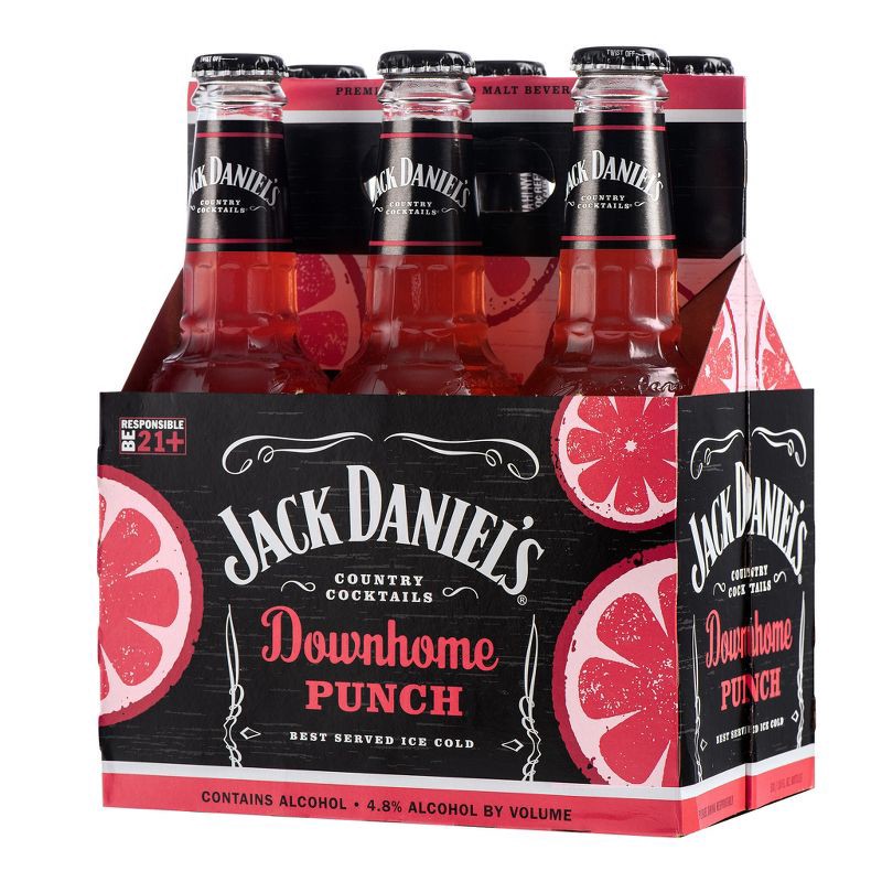 slide 2 of 5, Jack Daniel's Downhome Punch Country Cocktails - 6pk/10 fl oz Bottles, 6 ct; 10 fl oz