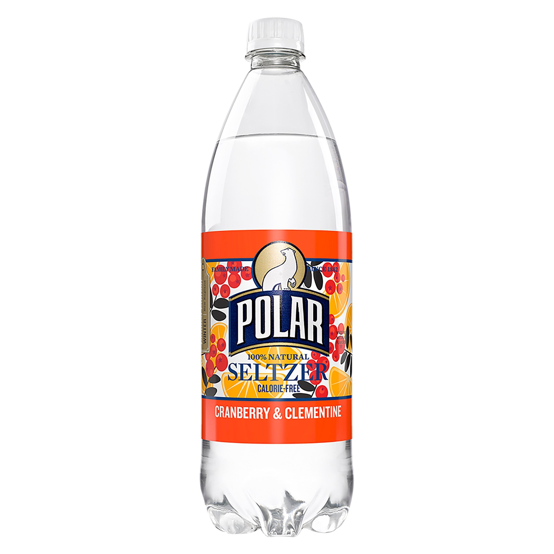 slide 1 of 1, Polar Beverages Polar Cranberry & Clementine Bottle, 1 liter