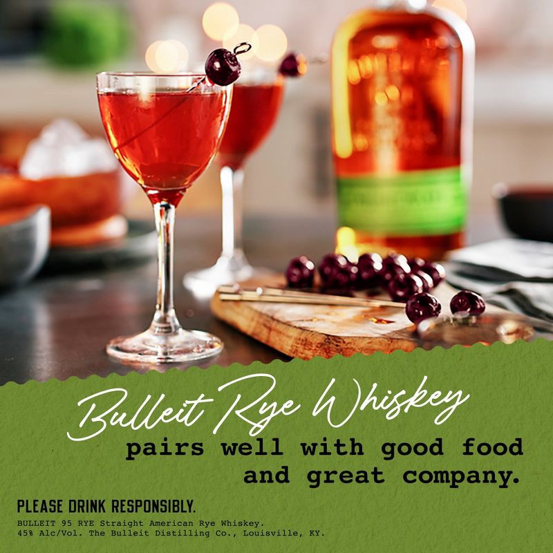 slide 5 of 9, Bulleit 95 Rye Frontier Whiskey - 750ml Bottle, 750 ml