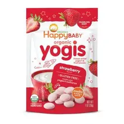 Happy Family HappyBaby Organic Yogis Strawberry Freeze-Dried Yogurt & Fruit Baby Snacks - 1oz