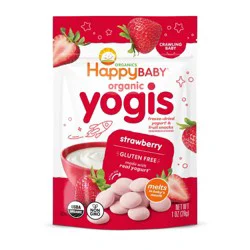 Happy Baby HappyBaby Organic Yogis Strawberry Freeze-Dried Yogurt & Fruit Baby Snacks - 1oz