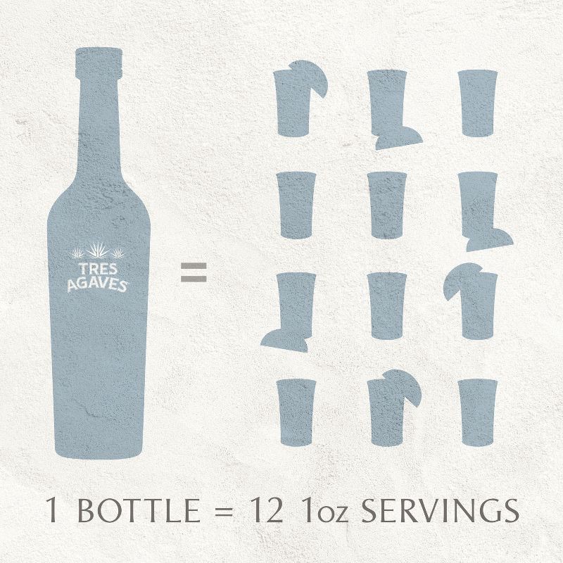 slide 5 of 9, Tres Agaves Blanco Tequila - 750ml Bottle, 750 ml