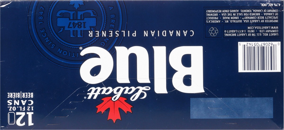 slide 8 of 12, Labatt Blue Canadian Pilsener Beer 12pk/12oz Cans, 12 ct