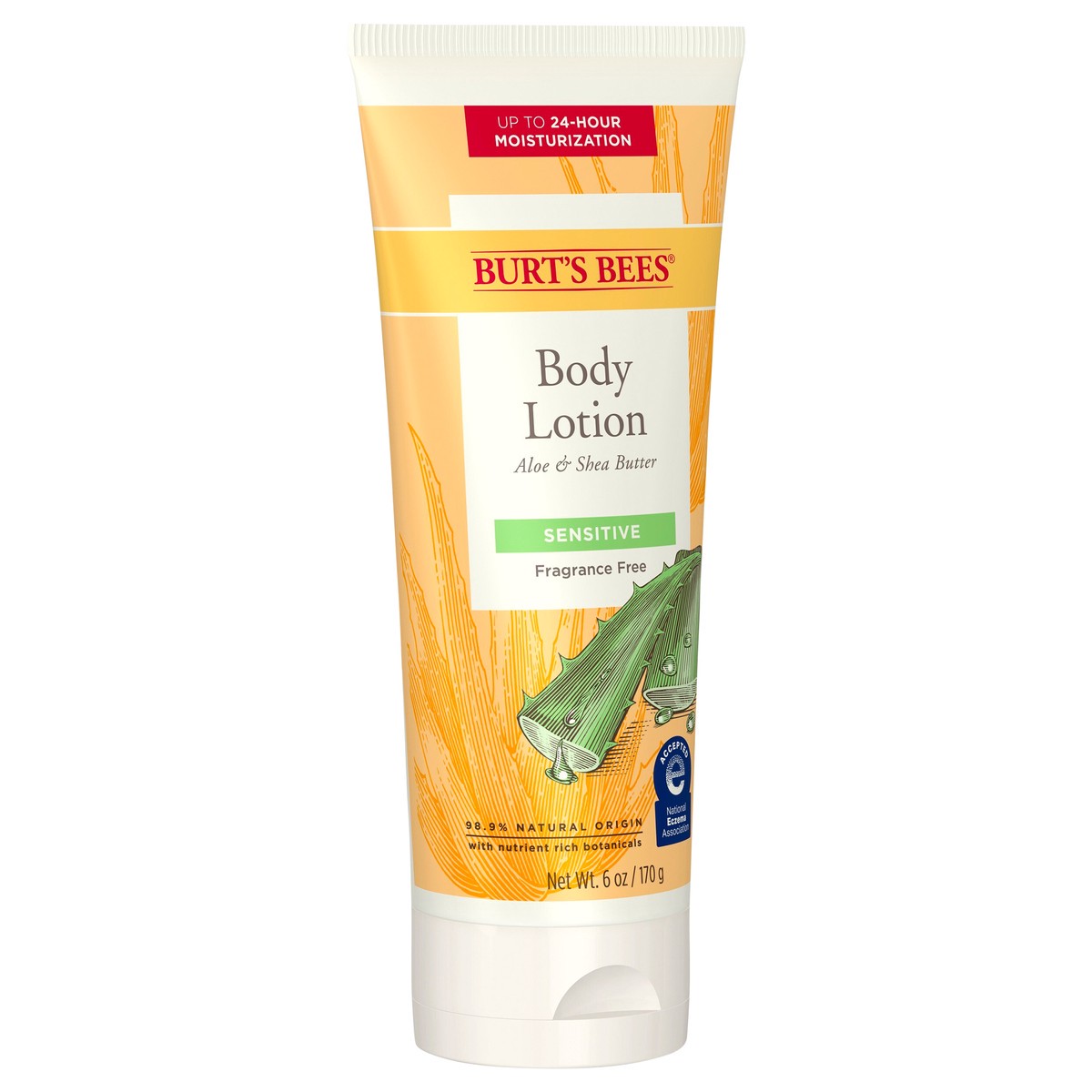 slide 7 of 9, Burt's Bees Burt''s Bees Body Lotion for Sensitive Skin with Aloe & Shea Butter, 6 Oz, 6 oz