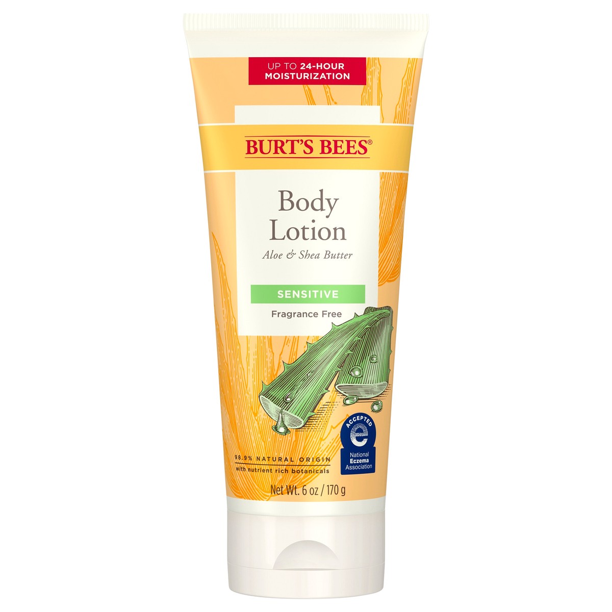 slide 1 of 9, Burt's Bees Burt''s Bees Body Lotion for Sensitive Skin with Aloe & Shea Butter, 6 Oz, 6 oz