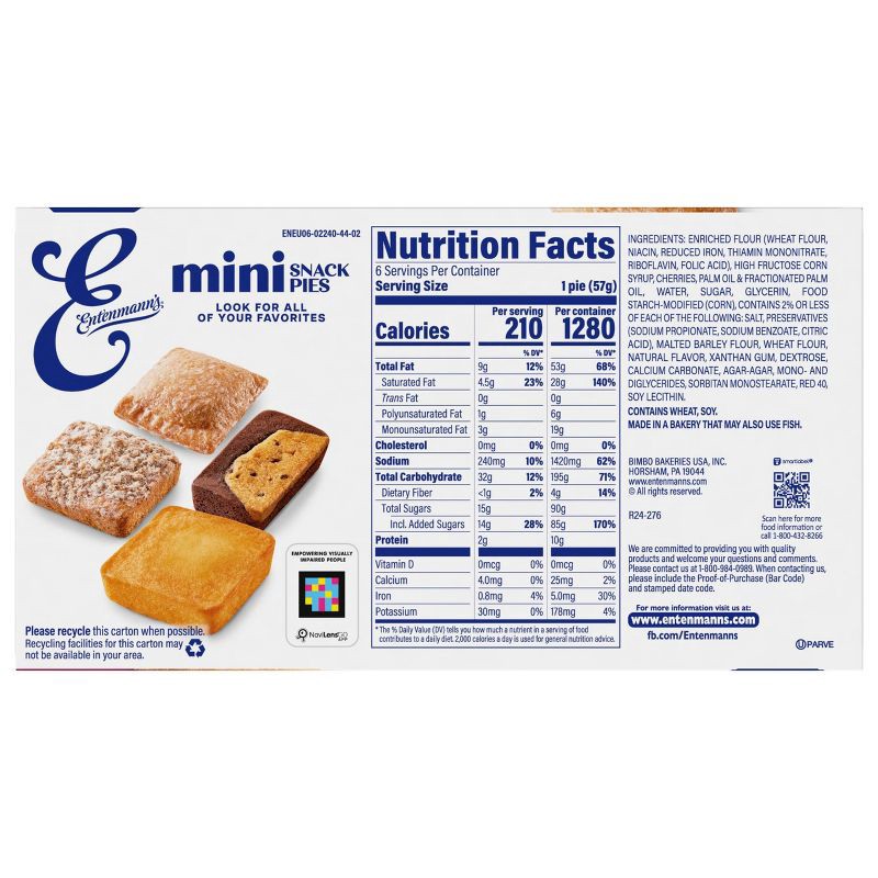 slide 6 of 10, Entenmann's Mini Cherry Snack Pies - 12oz/6ct, 6 ct; 12 oz