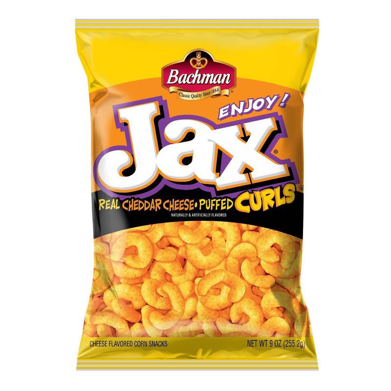 slide 1 of 5, Bachman Jax Real Cheddar Cheese Puffed Curls - 9oz, 9.75 oz