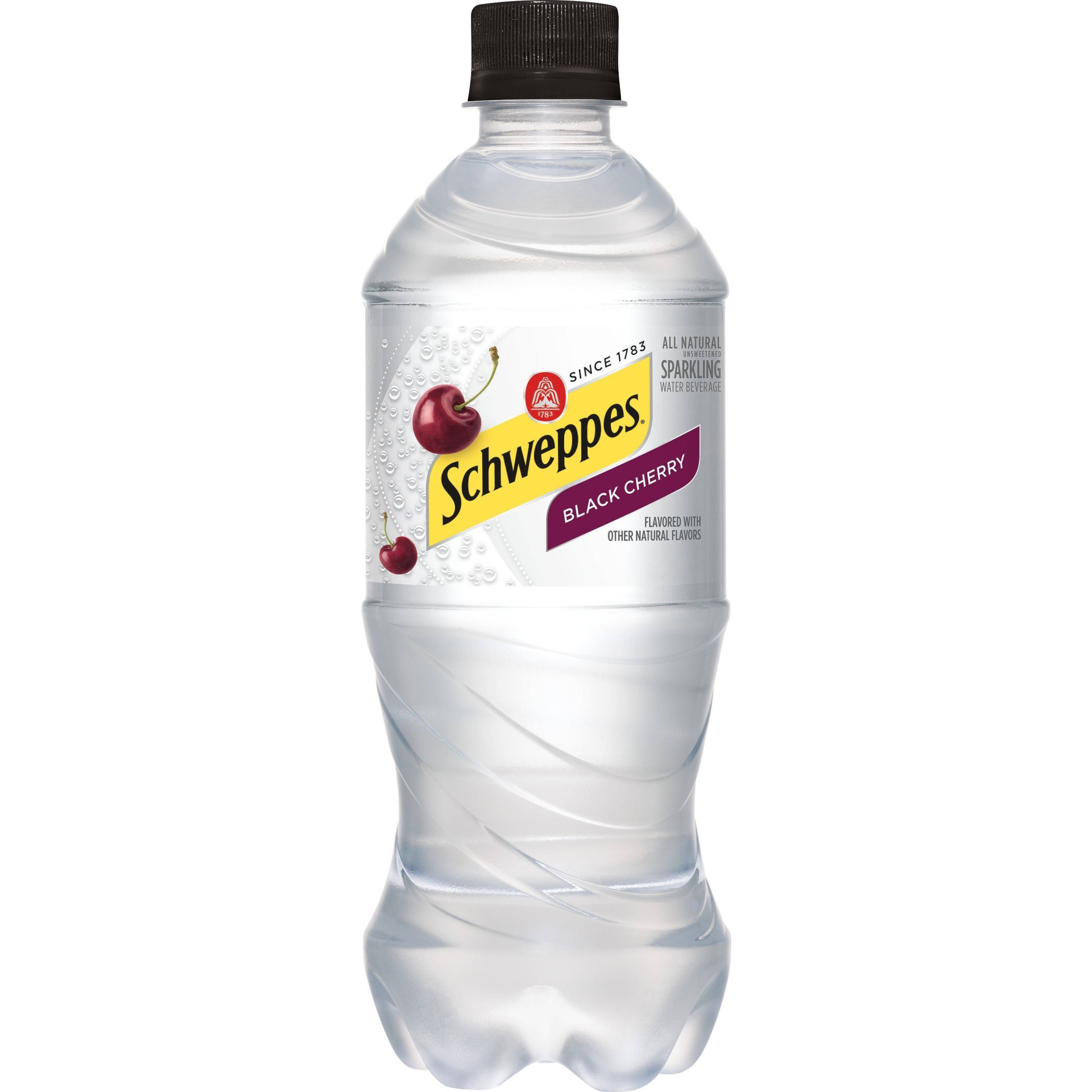 slide 1 of 3, Schweppes Black Cherry Sparkling Water Beverage - 20 fl oz Bottle, 20 fl oz