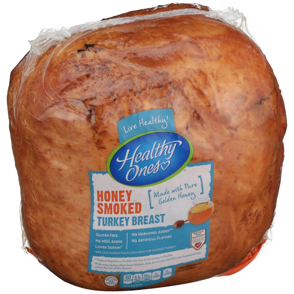 slide 2 of 4, Healthy Ones Honey Smoked Turkey Breast - Deli Fresh Sliced, per lb