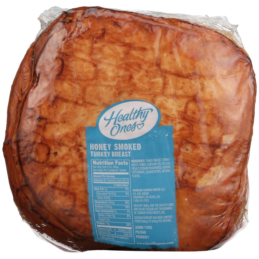 slide 4 of 4, Healthy Ones Honey Smoked Turkey Breast - Deli Fresh Sliced, per lb