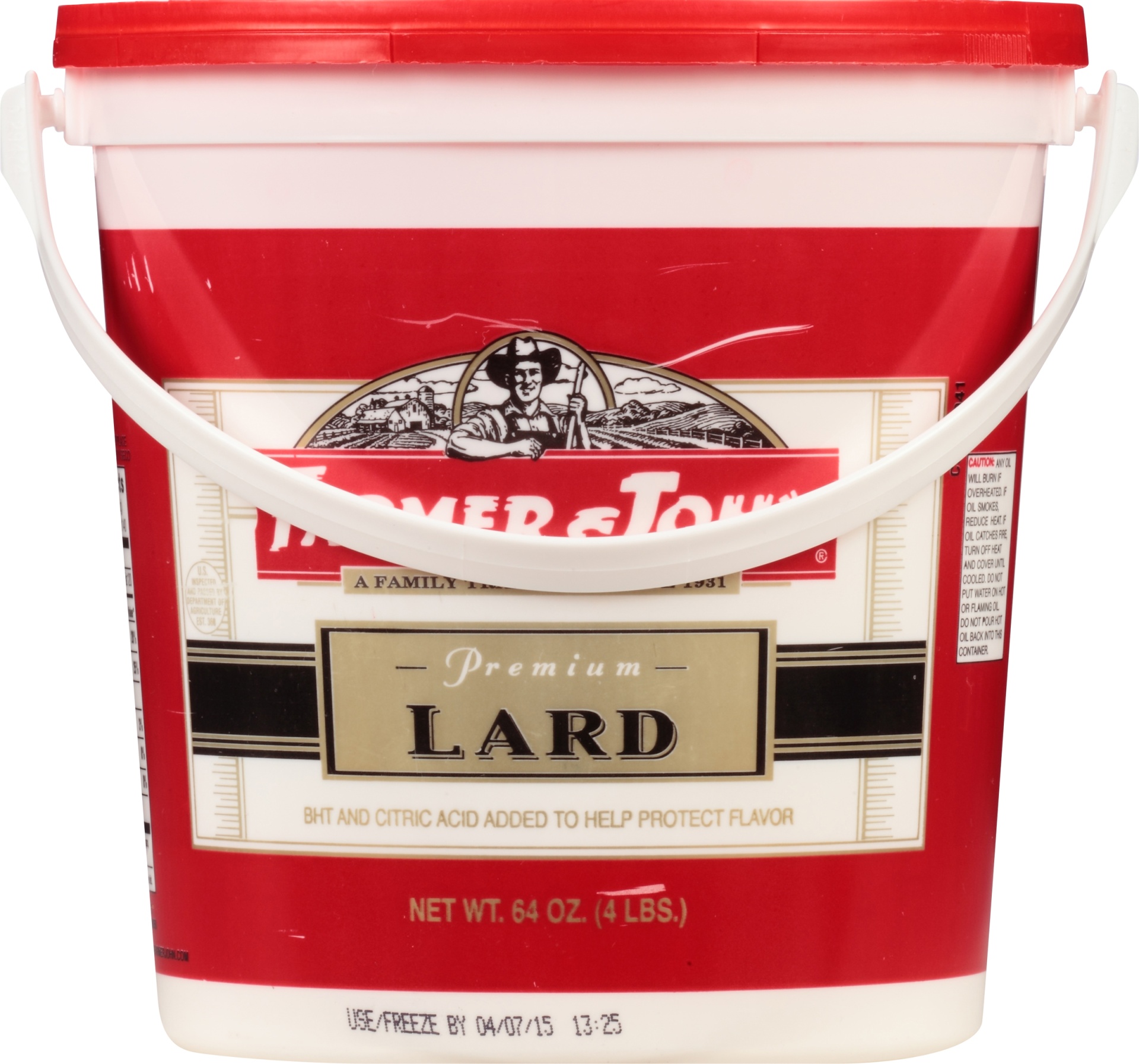 slide 4 of 5, Farmer John Premium Lard, 4 lb