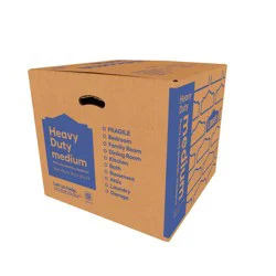 Lowe's 18-in W x 16-in H x 18-in D Medium Heavy Duty Cardboard Moving Box with Handle Holes