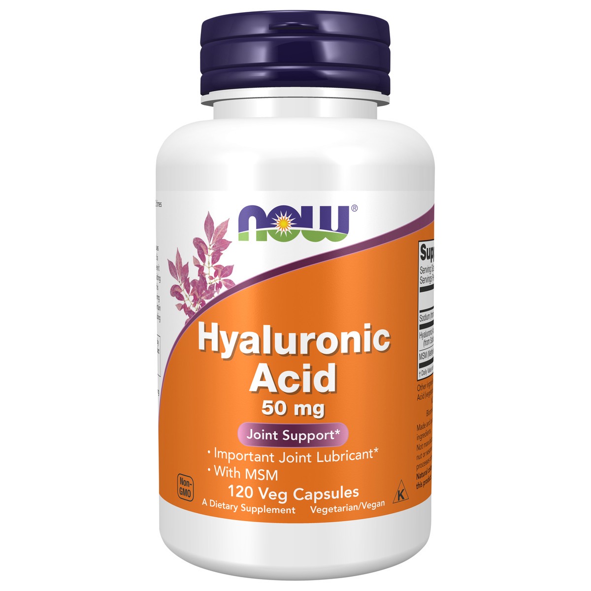 slide 1 of 5, NOW Hyaluronic Acid 50 mg - 120 Veg Capsules, 1 ct