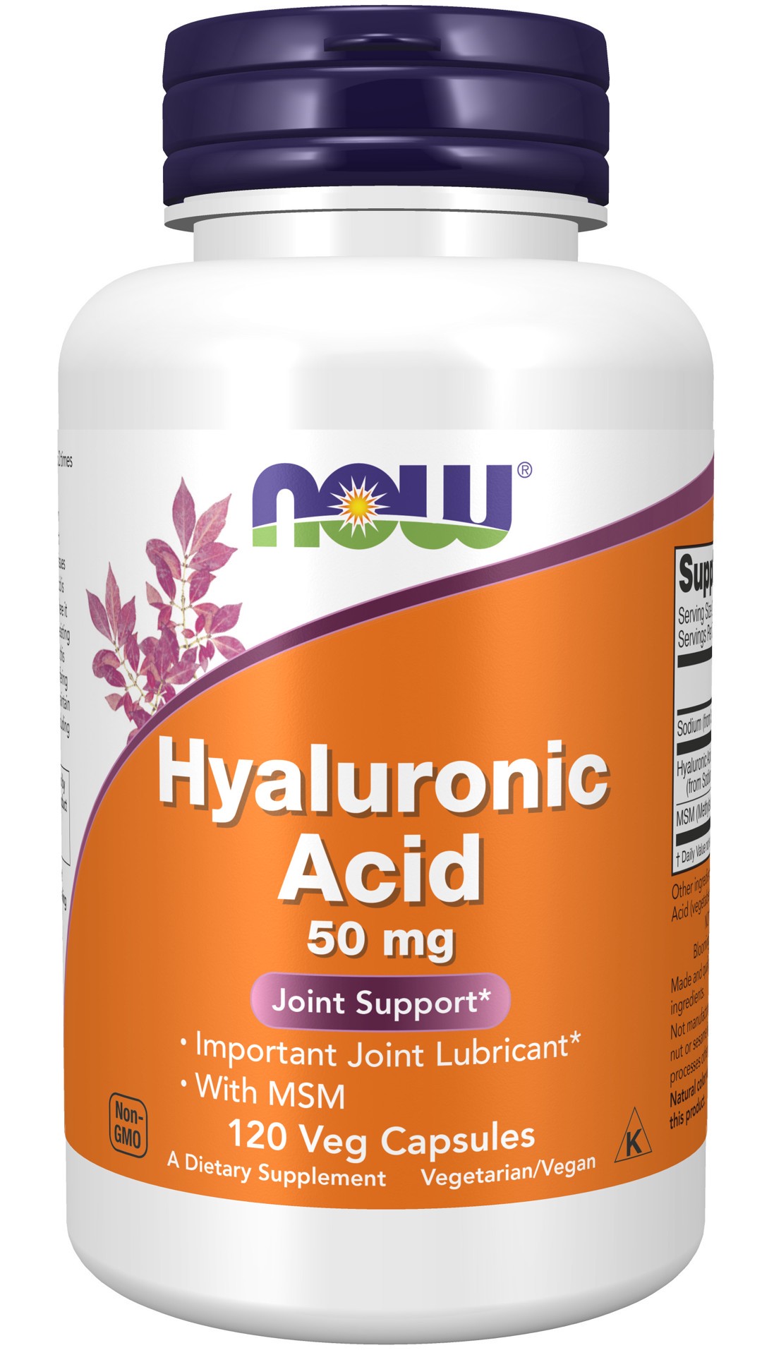 slide 1 of 5, NOW Hyaluronic Acid 50 mg - 120 Veg Capsules, 1 ct