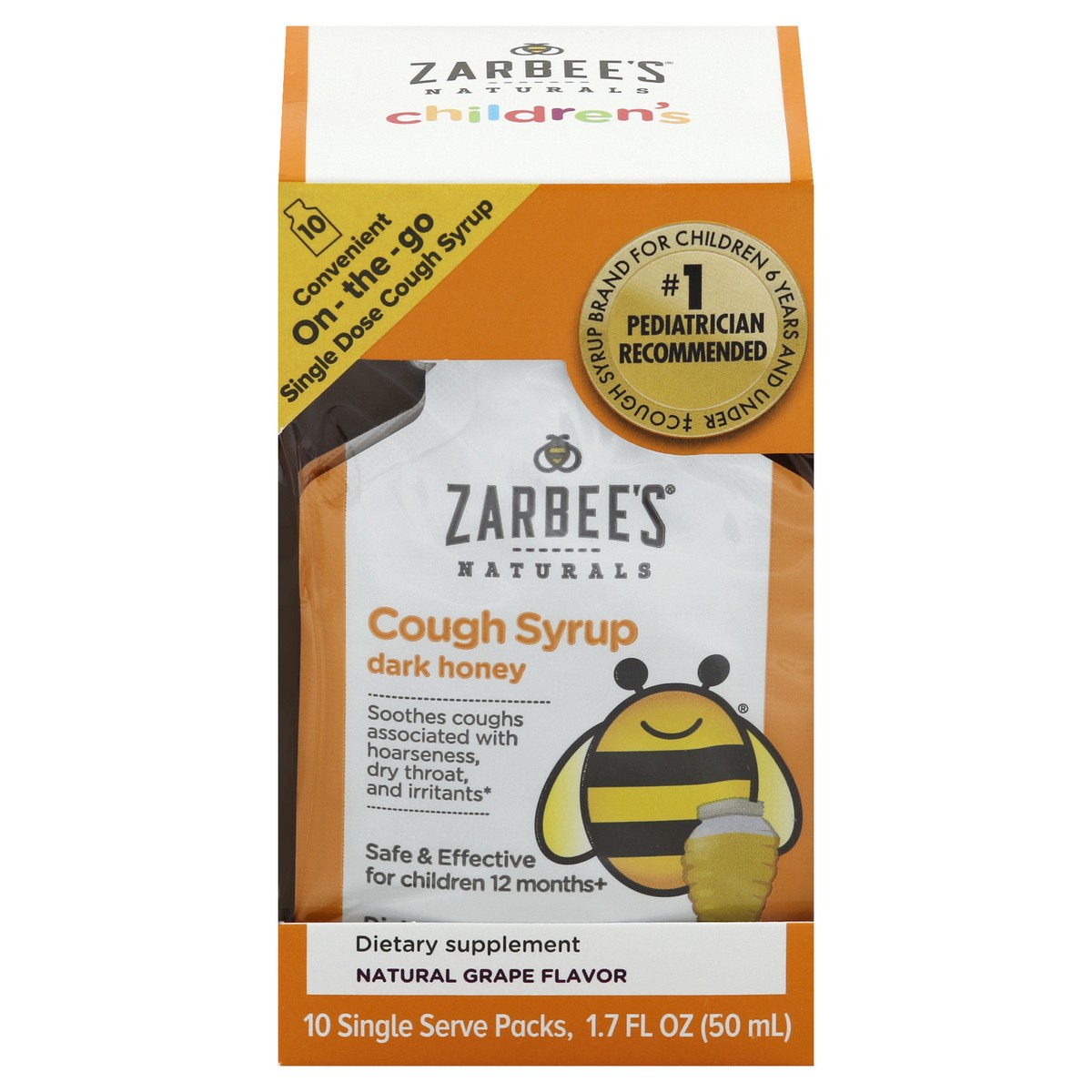 slide 2 of 10, Zarbee's Naturals Cough Syrup 10 ea, 10 ct; 1.7 oz