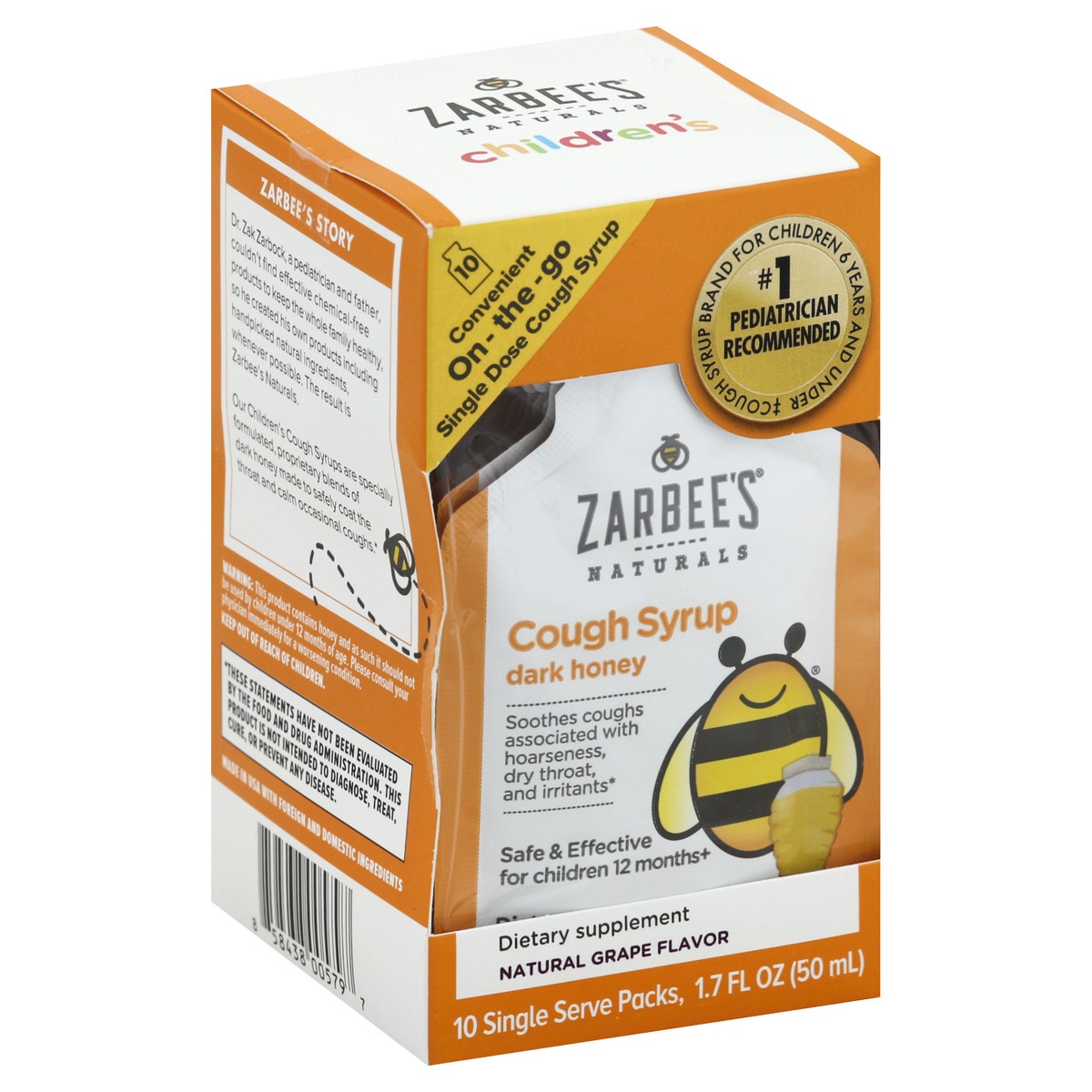 slide 8 of 10, Zarbee's Naturals Cough Syrup 10 ea, 10 ct; 1.7 oz