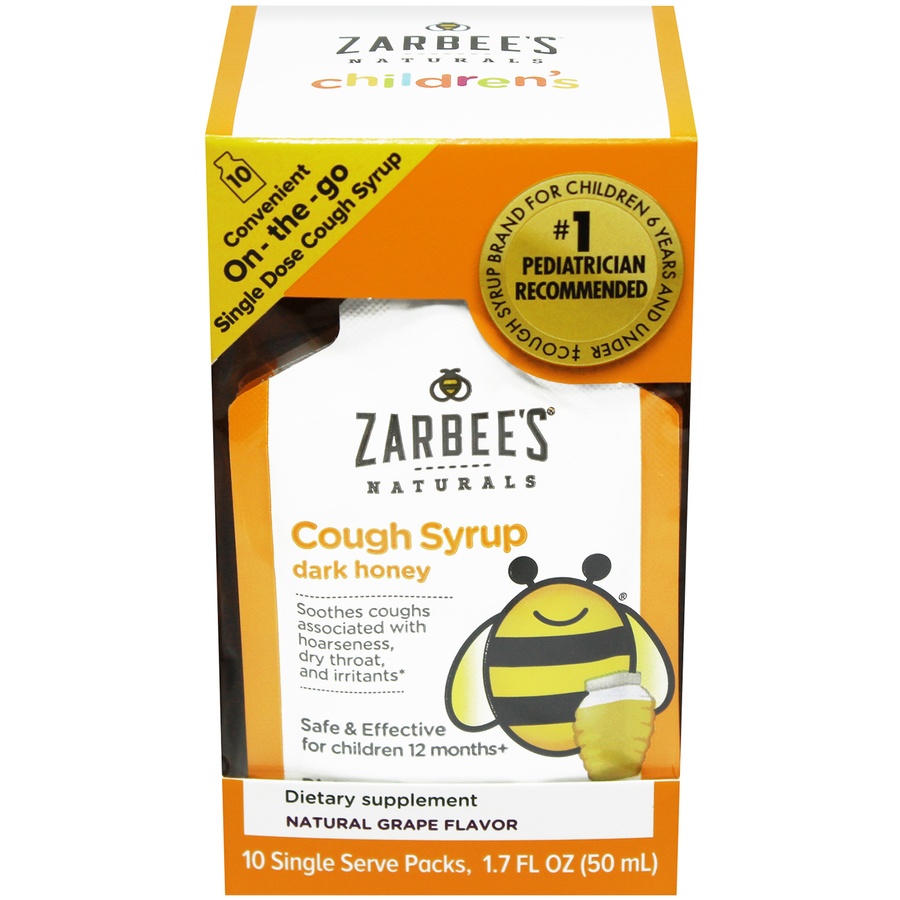 slide 1 of 6, Zarbee's Naturals Cough Syrup 10 ea, 10 ct; 1.7 oz