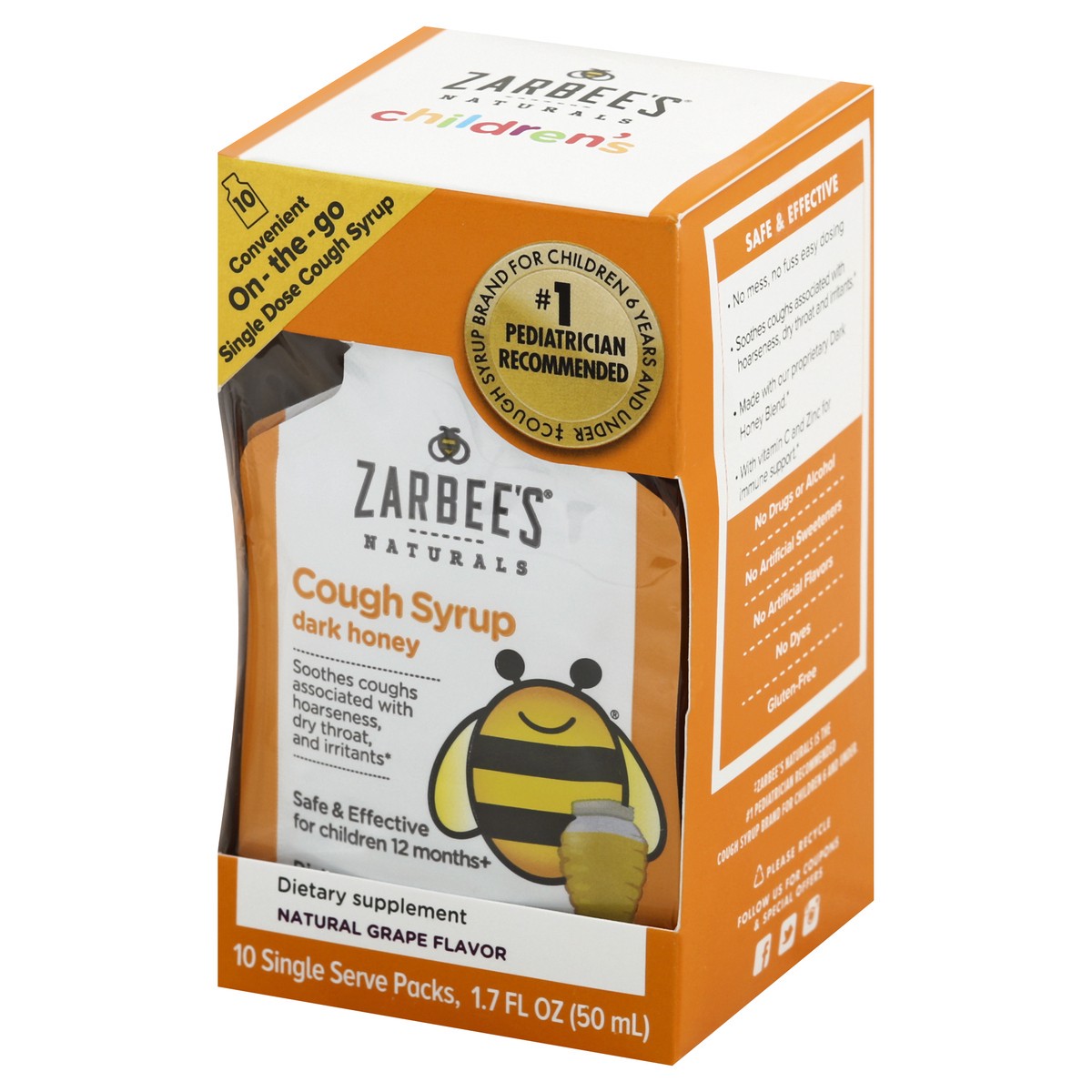 slide 5 of 10, Zarbee's Naturals Cough Syrup 10 ea, 10 ct; 1.7 oz