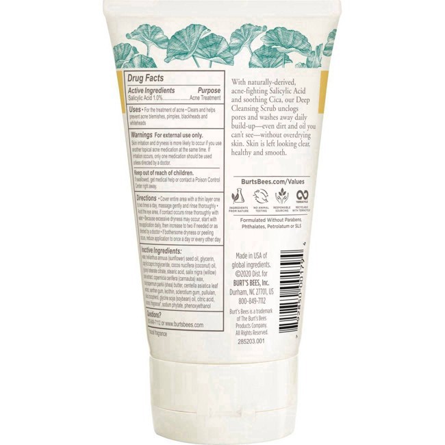 slide 46 of 83, Burt's Bees Natural Acne Solutions Deep Cleansing Scrub 4 oz, 4 fl oz