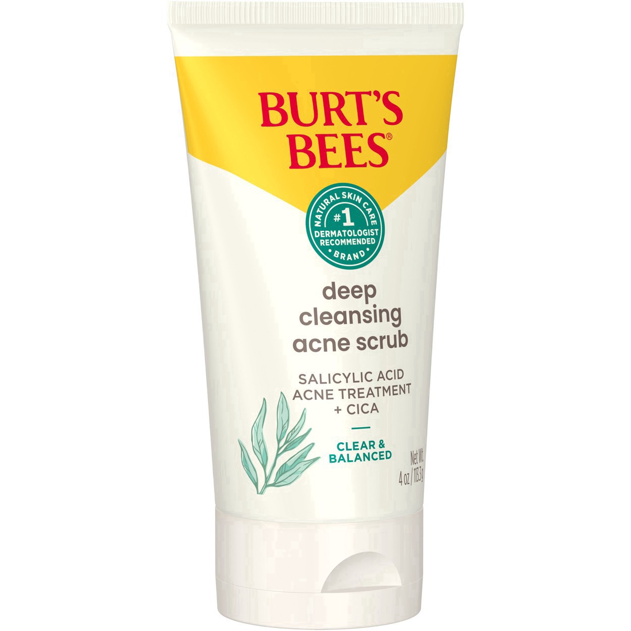 slide 5 of 83, Burt's Bees Natural Acne Solutions Deep Cleansing Scrub 4 oz, 4 fl oz