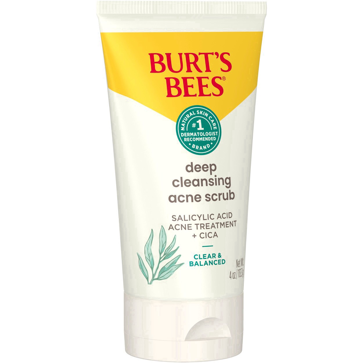 slide 6 of 83, Burt's Bees Natural Acne Solutions Deep Cleansing Scrub 4 oz, 4 fl oz