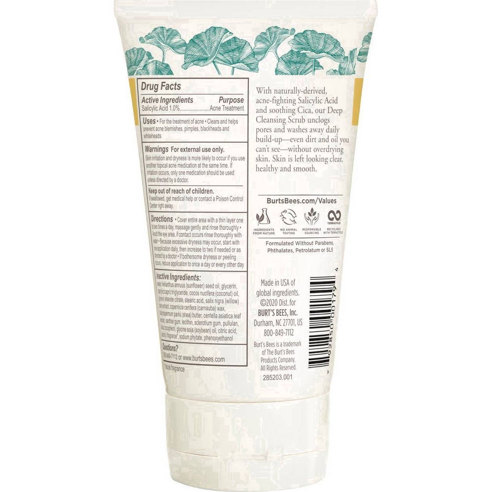 slide 47 of 83, Burt's Bees Natural Acne Solutions Deep Cleansing Scrub 4 oz, 4 fl oz