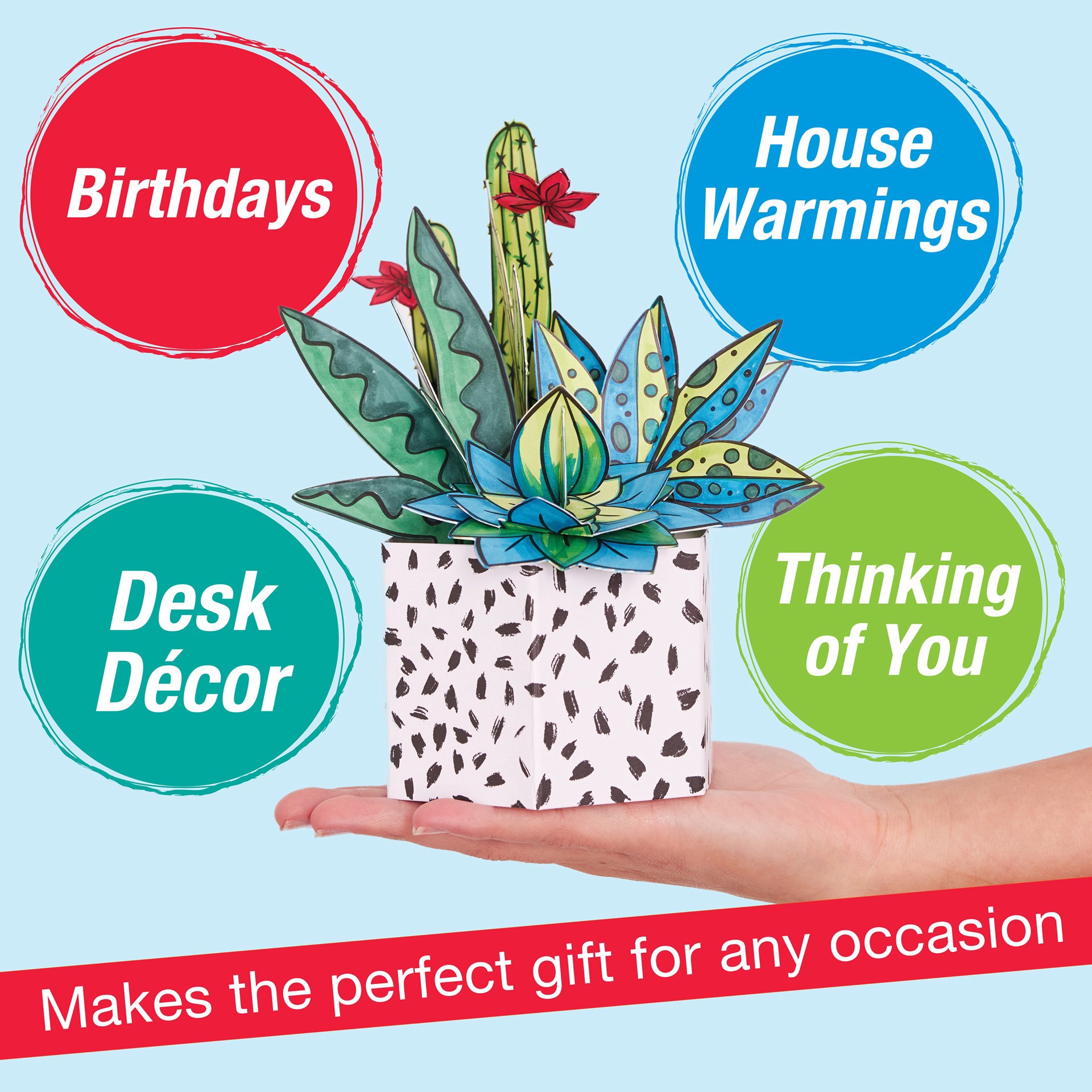 slide 3 of 10, Faber-Castell Succulents Pop Up Coloring Bouquet, 1 ct